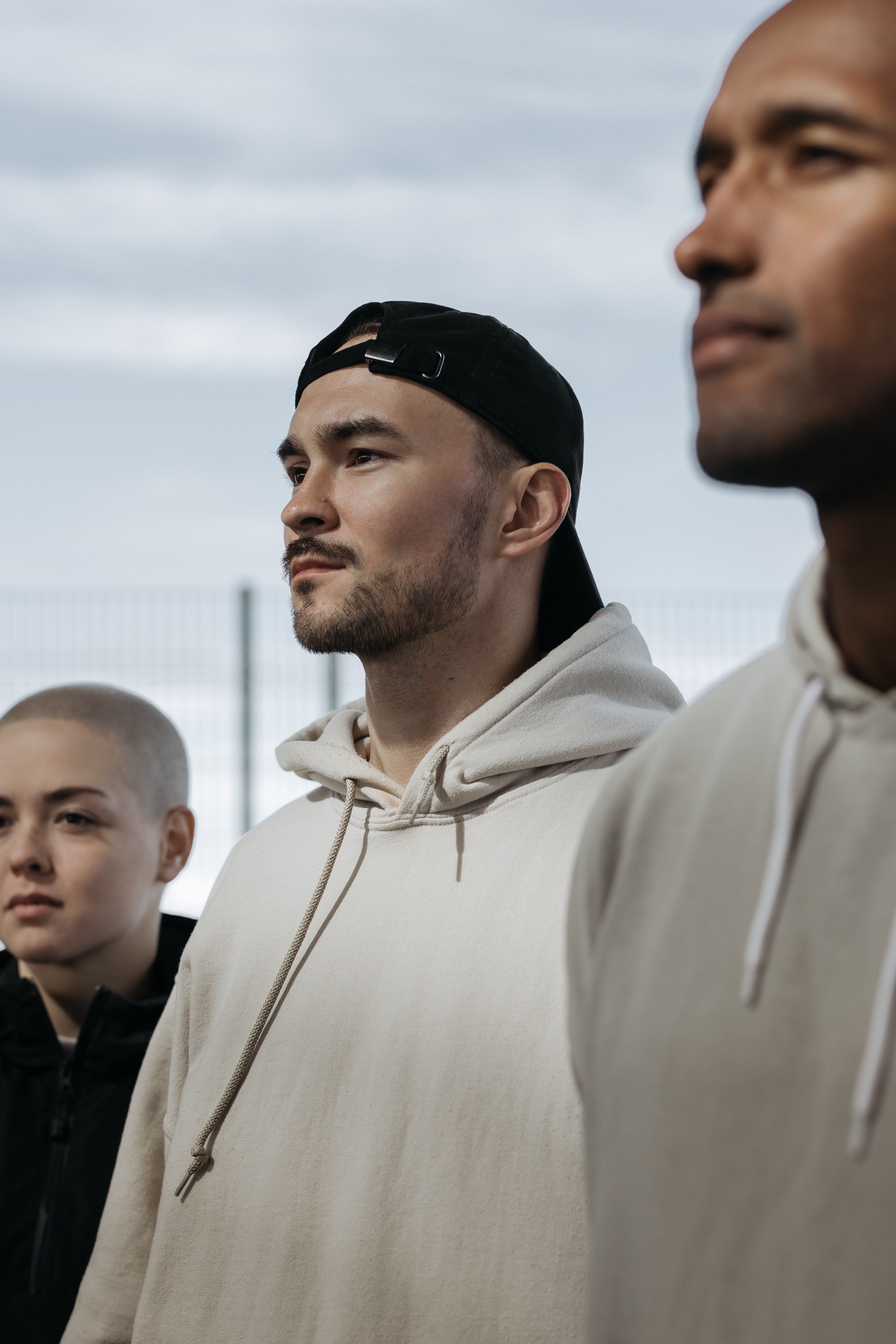3 bald people